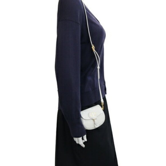 CHRISTIAN DIOR White Leather Pochette Shoulder Bag - Picture 8 of 8